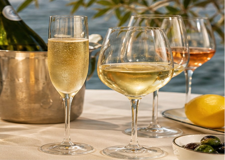 Wine and champagne
